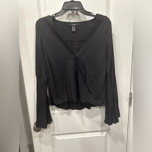 Business casual black long sleeve blouse